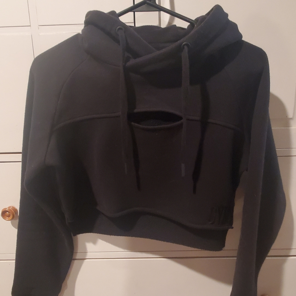 Gymshark raw edge cropped hoodie